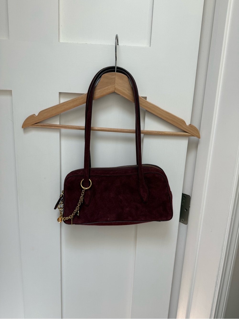 Madewell The Top Zip Suede Shoulder Bag NWOT - Picture 2 of 10